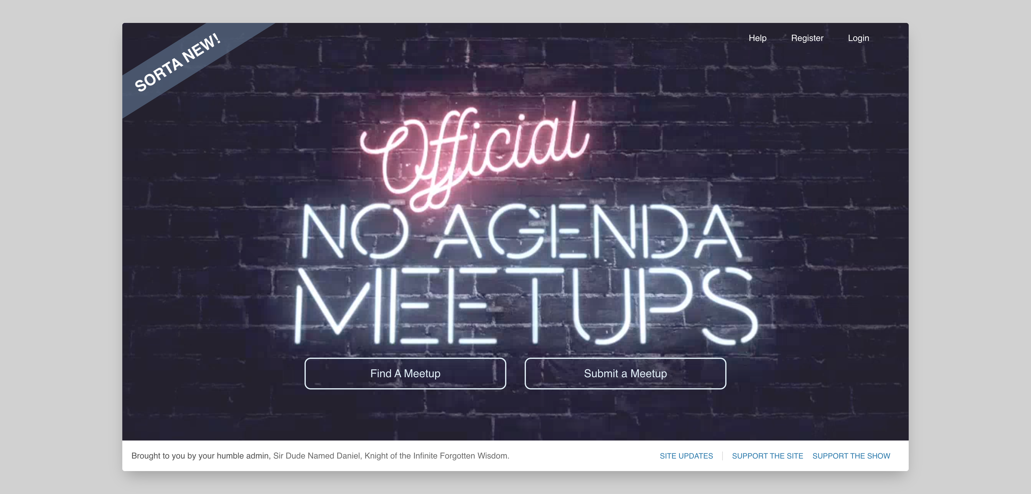 No Agenda Meetups Website